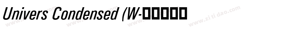 Univers Condensed (W字体转换